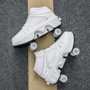 Kick speed White High-Speed women’s Roller Shoes 6.5-7